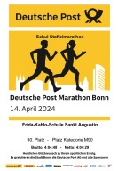 Foto: Urkunde über den 91. Platz in der Kategorie Schulstaffel des Bonn Marathon