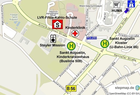 Bild: Lageplan der LVR-Frida-Kahlo-Schule in Sankt Augustin.